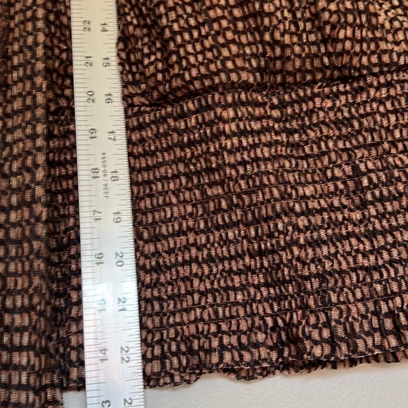 Joie cinch waist top black and gold sheer women size small - Picture 7 of 8